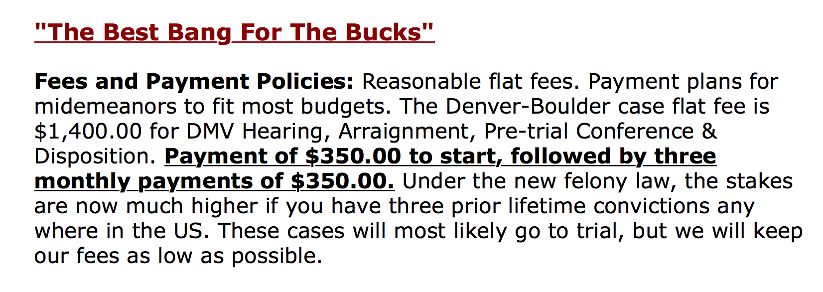 fees